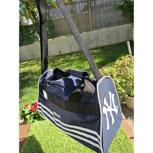 New York Yankees Vintage Dead Stock Adidas Duffel Bag - 16x7x9 W/ Shoulder Strap